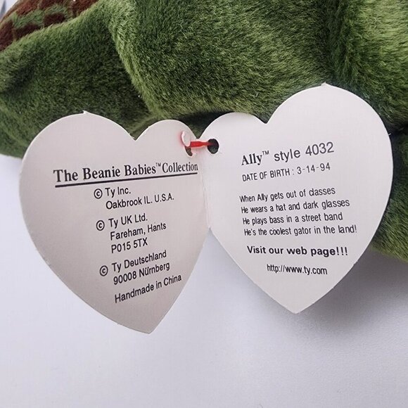 TY Beanie Baby "Ally" the Alligator with Hanging and Tush Tags - Picture 7 of 12